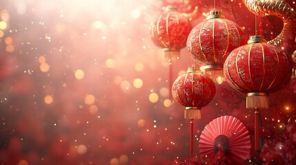 Vibrant Lunar New Year Celebration Background