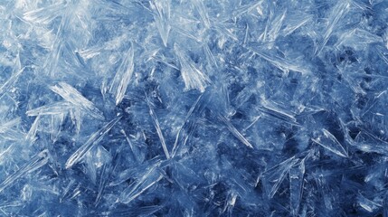 Obraz premium Abstract Ice Crystal Texture in Blue Tones