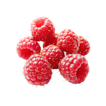 Close-up of a Pile of Fresh Red Raspberries