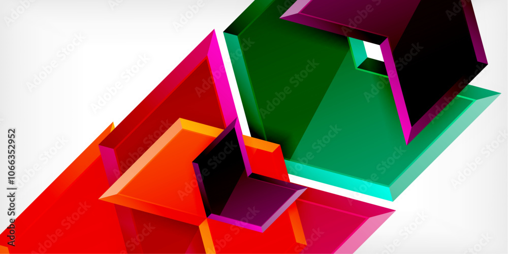 Aufkleber vector 3d arrow techno design template