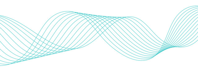 Modern abstract glowing wave with Dynamic flowing wave lines design element. Creative Line Art for Design of Websites and Landing Pages. Futuristic technology and sound wave lines