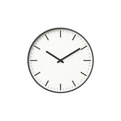Fototapeta premium Simple Black and White Clock Face with Hands at 3 O'Clock