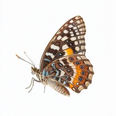 Fototapeta premium nice elegant butterfly with isolate white background