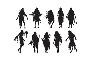 Fototapeta premium Ghost Silhouette Vector | Black Ghost SVG | Halloween Clipart PNGSpooky Ghost SVG Cut File | Creepy Ghost Silhouette | Halloween DesignBlack Ghost Vector | Scary Ghost Silhouette | Haunted Hallowe