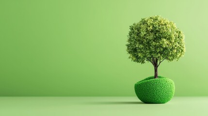 Eco-Friendly Business Conference Invitation in Green Tones - Digital Event Promotion