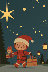 Obraz premium santa claus with gifts