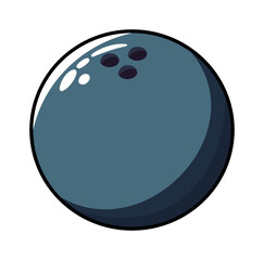 Cartoon Bowling Ball Vector Illustration