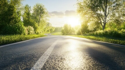 Obraz premium picturesque road with no cars