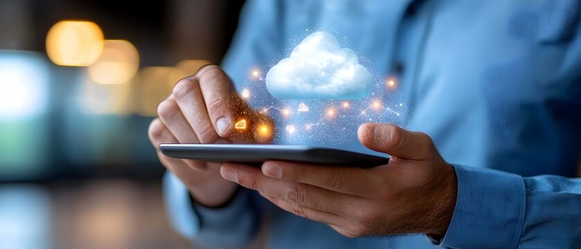 Digital Tools and Cloud Based Interface for Small and Medium Enterprises SMEs Featuring Financial Icons Analytics and Insights to Support Business Growth and Strategy