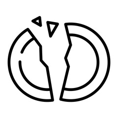 Broken plate icon.
