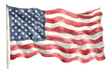 Fototapeta premium Grungy distressed stars and stripes flag of the USA