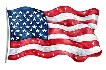 Grungy distressed stars and stripes flag of the USA