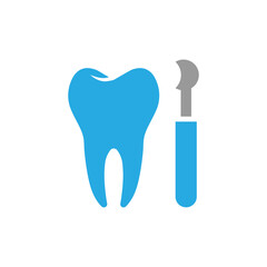 Dental X-ray icon illustartion flat