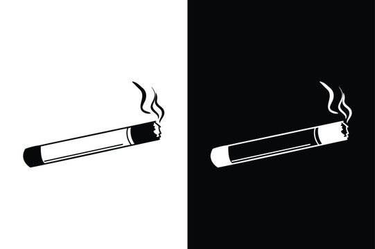 recommend clip art: Cigarette Smoking silhouette Icon Flat Graphic Design illustration black white
