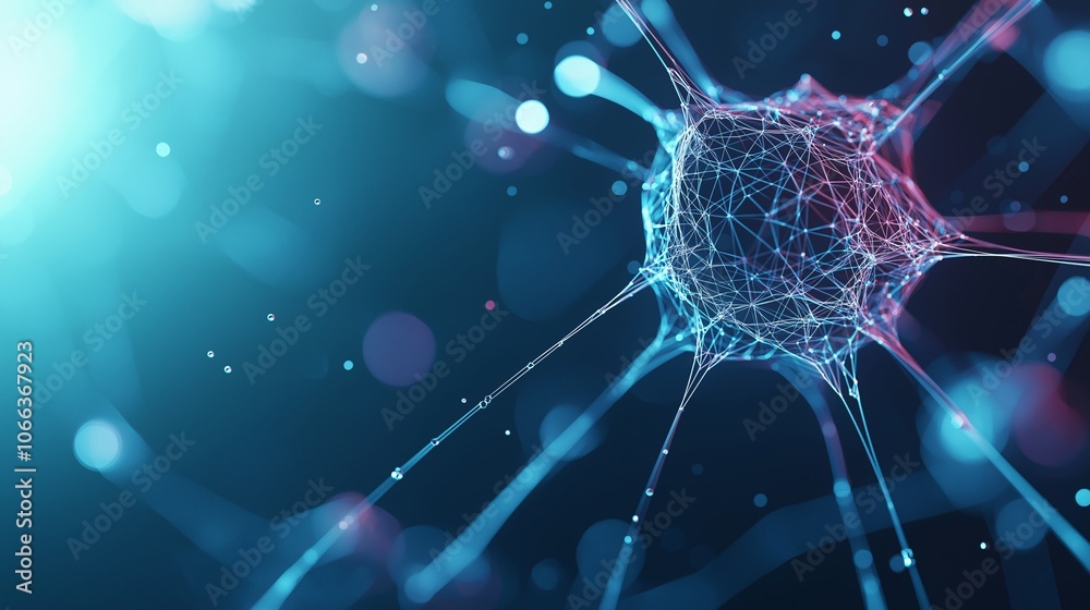Poster abstract view of crystal structures in science and nature