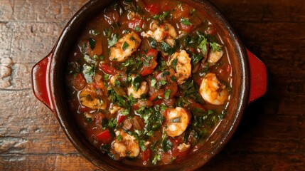 Seafood stew with shrimp.