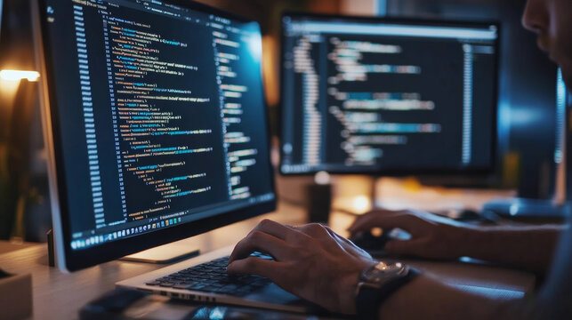 A team of programmers is creating a website for their company. They're using design and coding skills to build the site.
