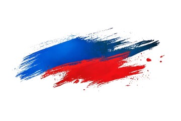 brush painted flag isolated on white background