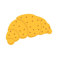 Croissant isolated on white background, eps 10