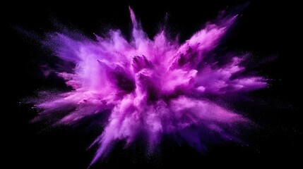 Radial spread of purple powder explosion