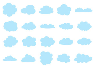 set of cloud icons vector illustration
