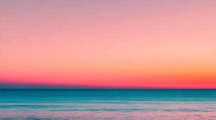 Obraz premium Pink Sunset Over Ocean