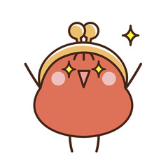 Obraz premium キラーンと目を輝かせているおサイフさん