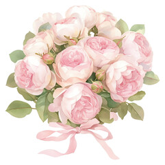 Fototapeta premium PNG Coquette Roses art illustration watercolor.
