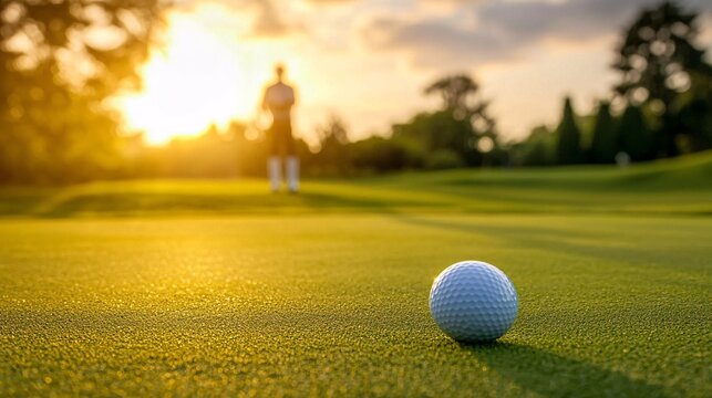 Caddy Checking Yardage with Rangefinder on Golf Course