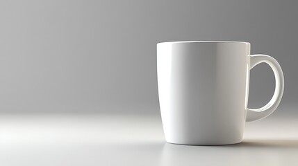 Obraz premium White background featuring a ceramic mug Empty drink cup ready for customization