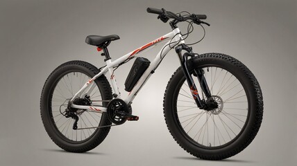 Obraz premium Black aluminum Mountain Bike with knobby tires and disc brakes V3