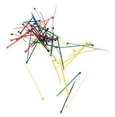 Plastic Cable tie in colorful to hold cable together or wrap around things for electrician, maintenance, repair man. Close up Plastic Cable tie small size, white background isolated