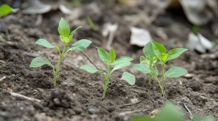 Young plant seedlings thrive representing a safe and sustainable Earth Day theme
