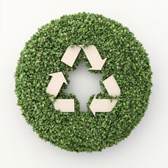 Eco-Friendly Biodegradable Symbol with Green Hues