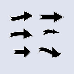 Arrows set black. Cursor, Click. Arrow icon 