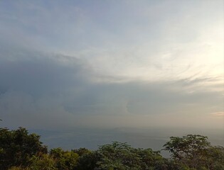 clouds over the river