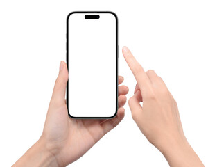 スマートフォンを操作している手の画像合成用素材