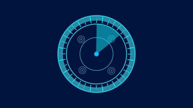 Radar icon Screen Animation. concept radar with world map.