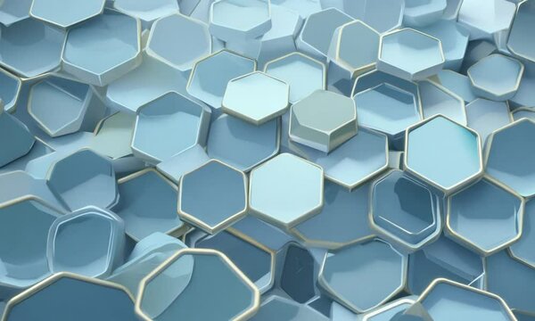 Hexagons grey pattern. Geometric abstract background with simple hexagonal elements. Generative AI
