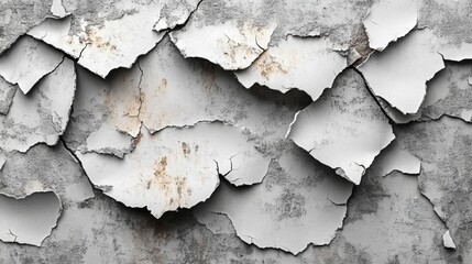 Naklejka premium Cracked Paint Texture Grunge Wall Grey Abstract Background