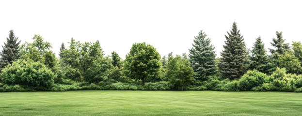 PNG Green lawn trees landscape outdoors.