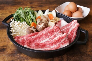 黒毛和牛　すき焼用　鍋