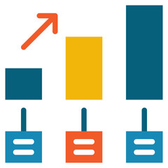 business plan growth graph innovation strategy flat style