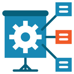 business plan innovation presentation work flat style