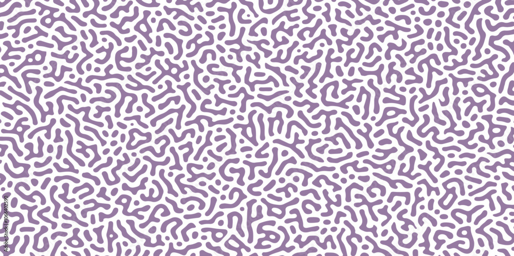 Wall mural line seamless pattern. repeating brain pattern. violet turning shape isolated on white background. r