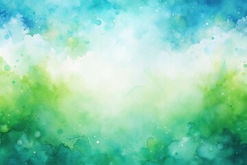 Abstract green and blue watercolor background