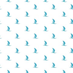 Windsurfing icon isolated seamless pattern on white background