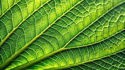 Fototapeta premium Abstract green leaf texture on a tilted angle background