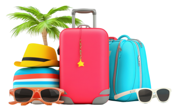 Pack your bags and embrace adventure essential travel gear for your next getaway transparent background