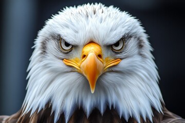 Obraz premium Bald Eagle Close Up Portrait with Intense Gaze
